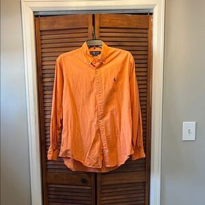 Polo by Ralph Lauren Men's Vibrant Orange Button Down Shirt
